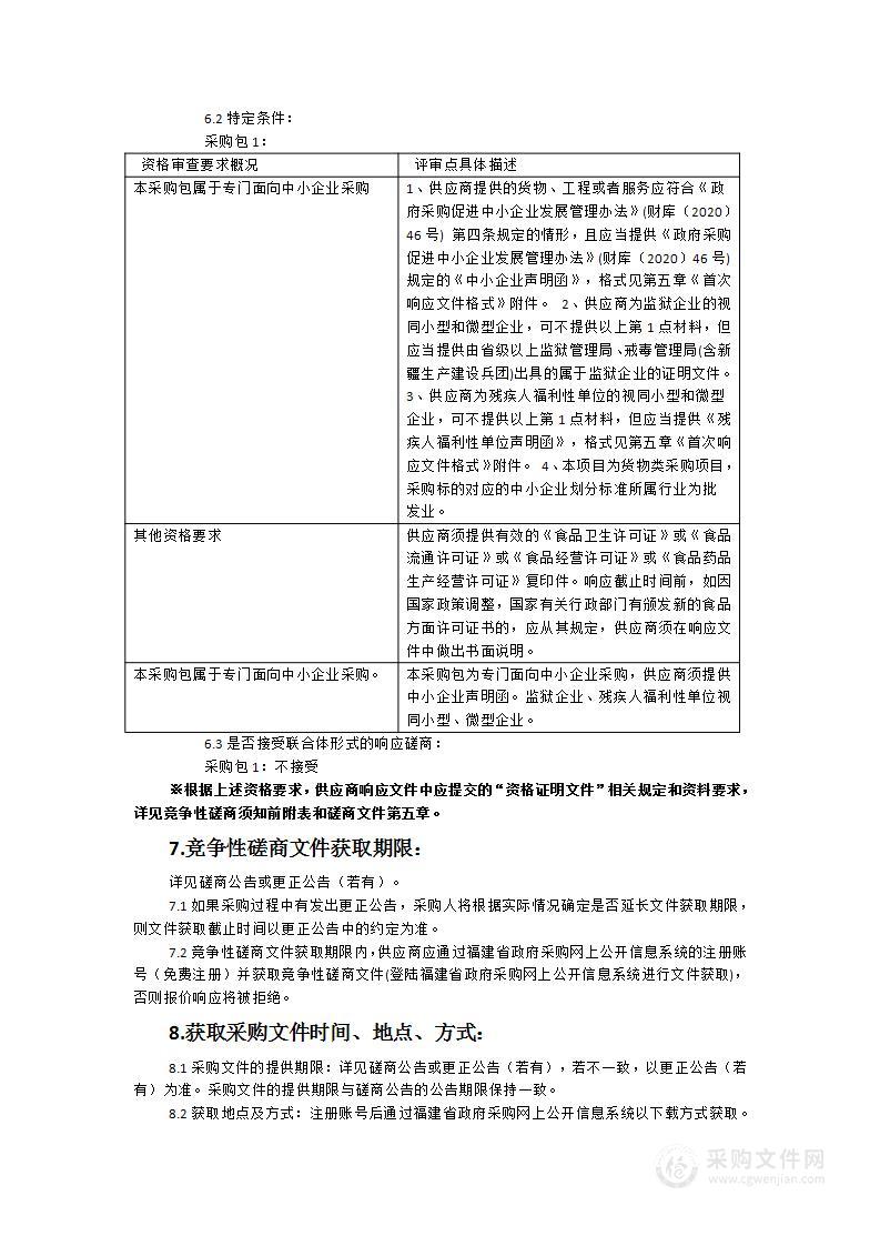 福建省图书馆食堂农副产品配送采购