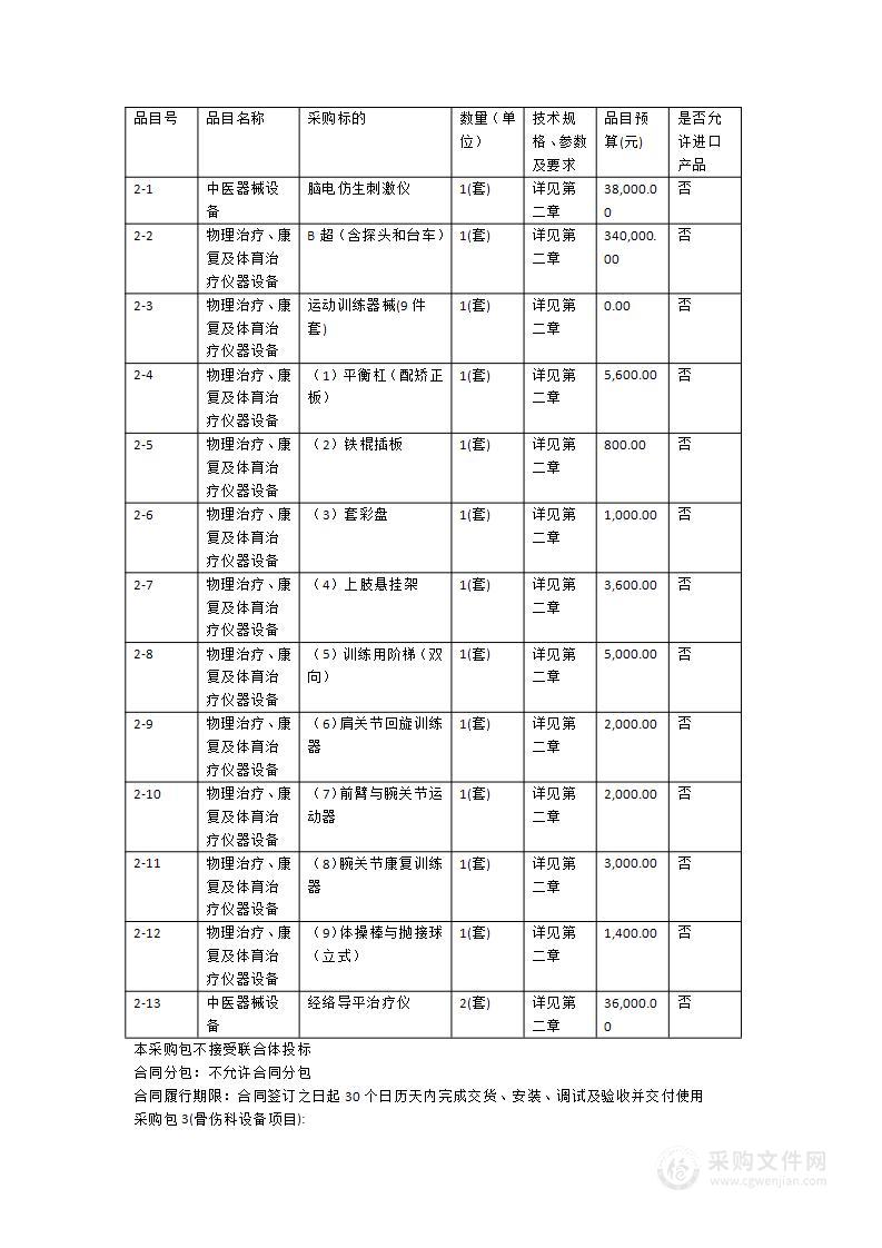 新丰县中医院“两专科一中心”建设诊疗设备