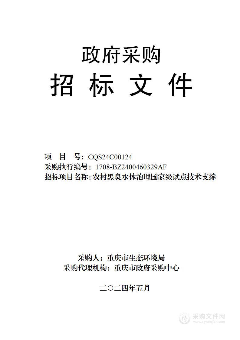 农村黑臭水体治理国家级试点技术支撑