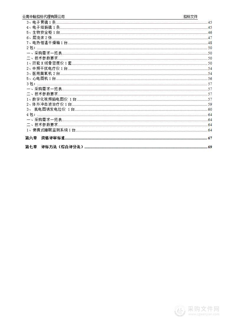 红河哈尼族彝族自治州中医医院医疗设备采购项目