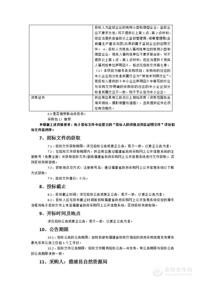 霞浦县无居民海岛岸线勘测项目