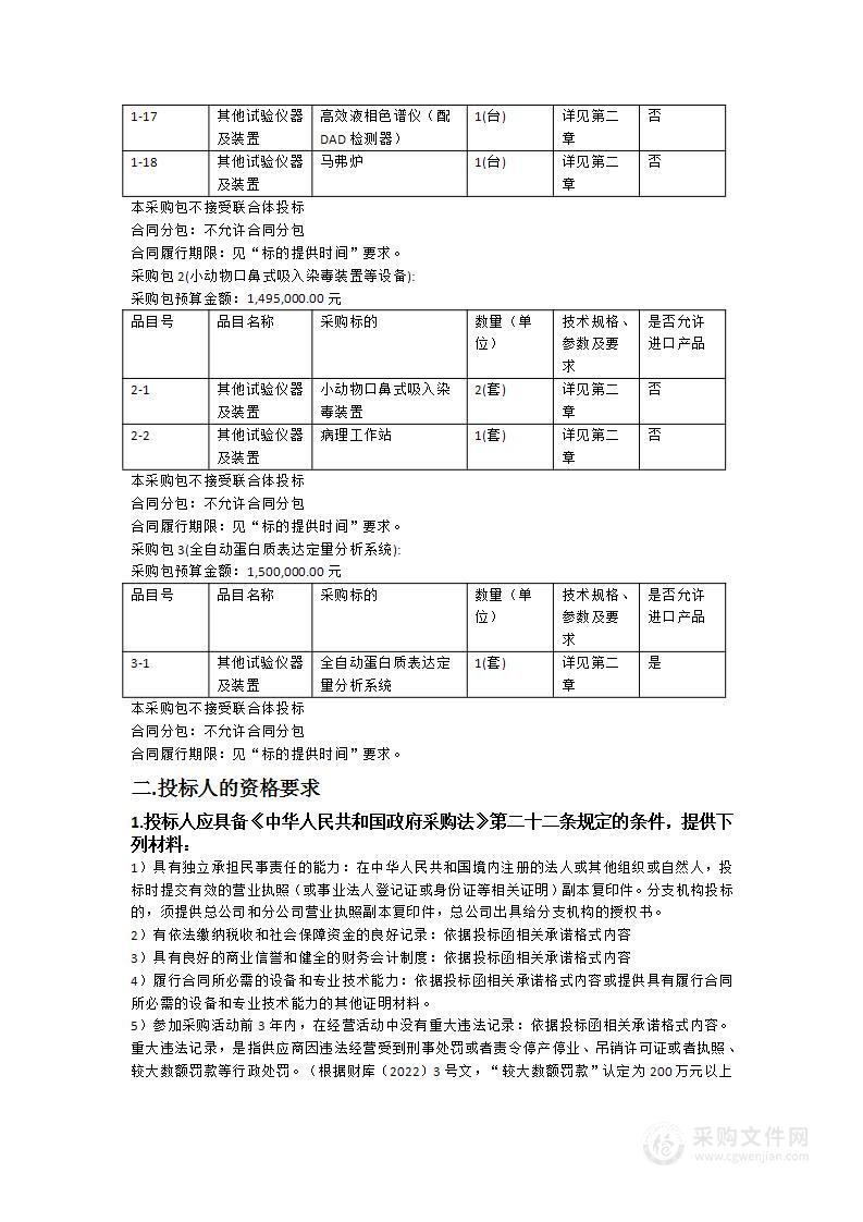 广州质检院2024年设备购置项目【3】