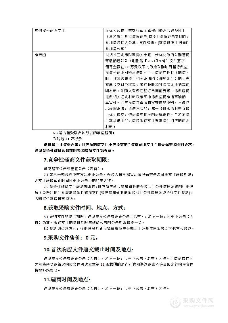 明溪县自然资源局2024年度农业用地占用耕地进出平衡方案编制项目