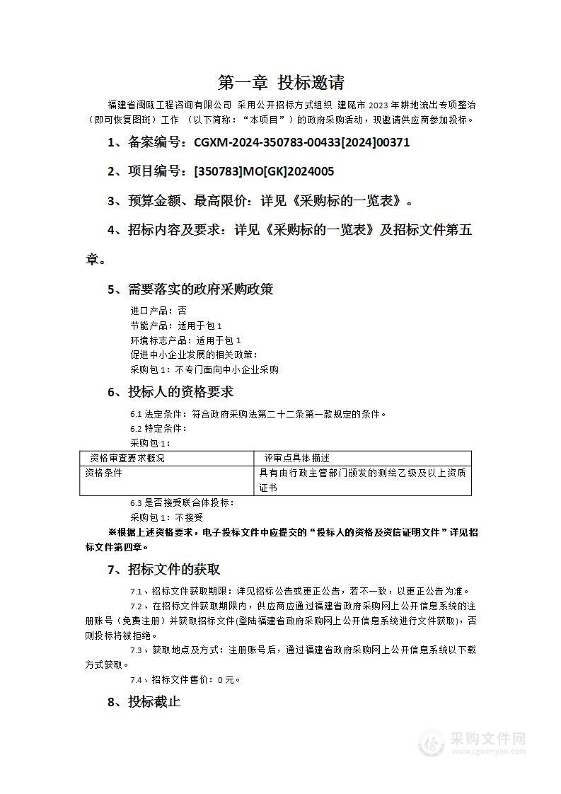 建瓯市2023年耕地流出专项整治（即可恢复图斑）工作