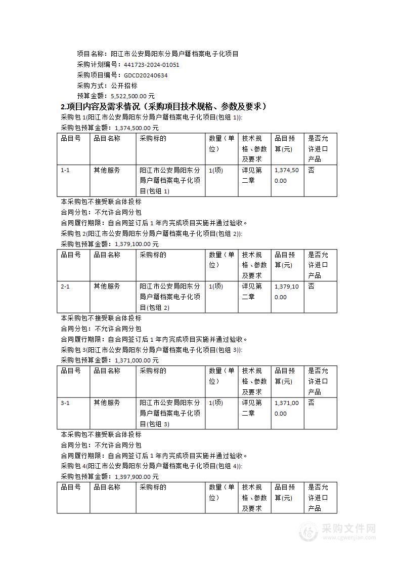 阳江市公安局阳东分局户籍档案电子化项目