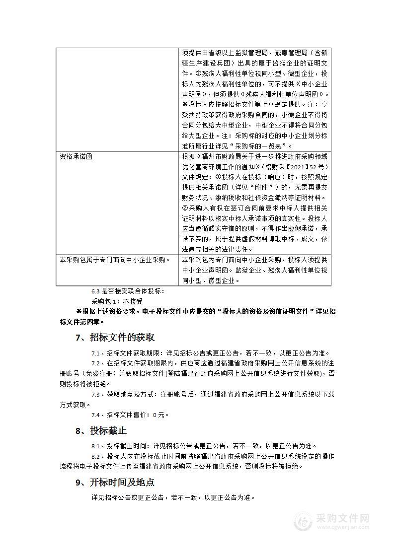 福建省福州文教职业中专学校保安服务项目