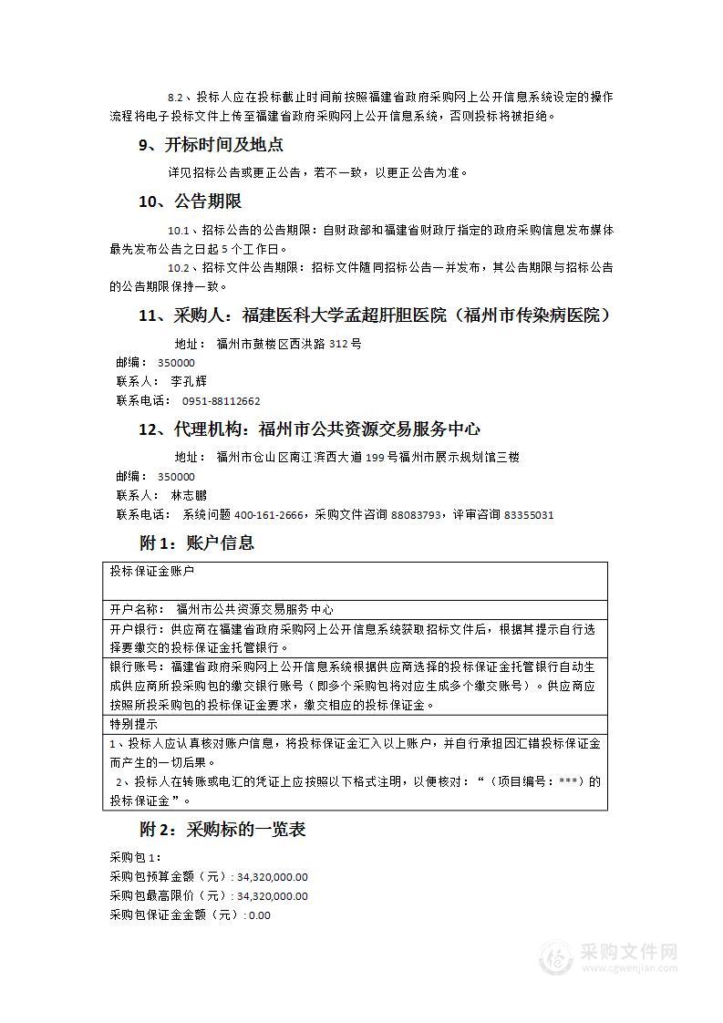 福建医科大学孟超肝胆医院金山院区物业管理服务采购项目