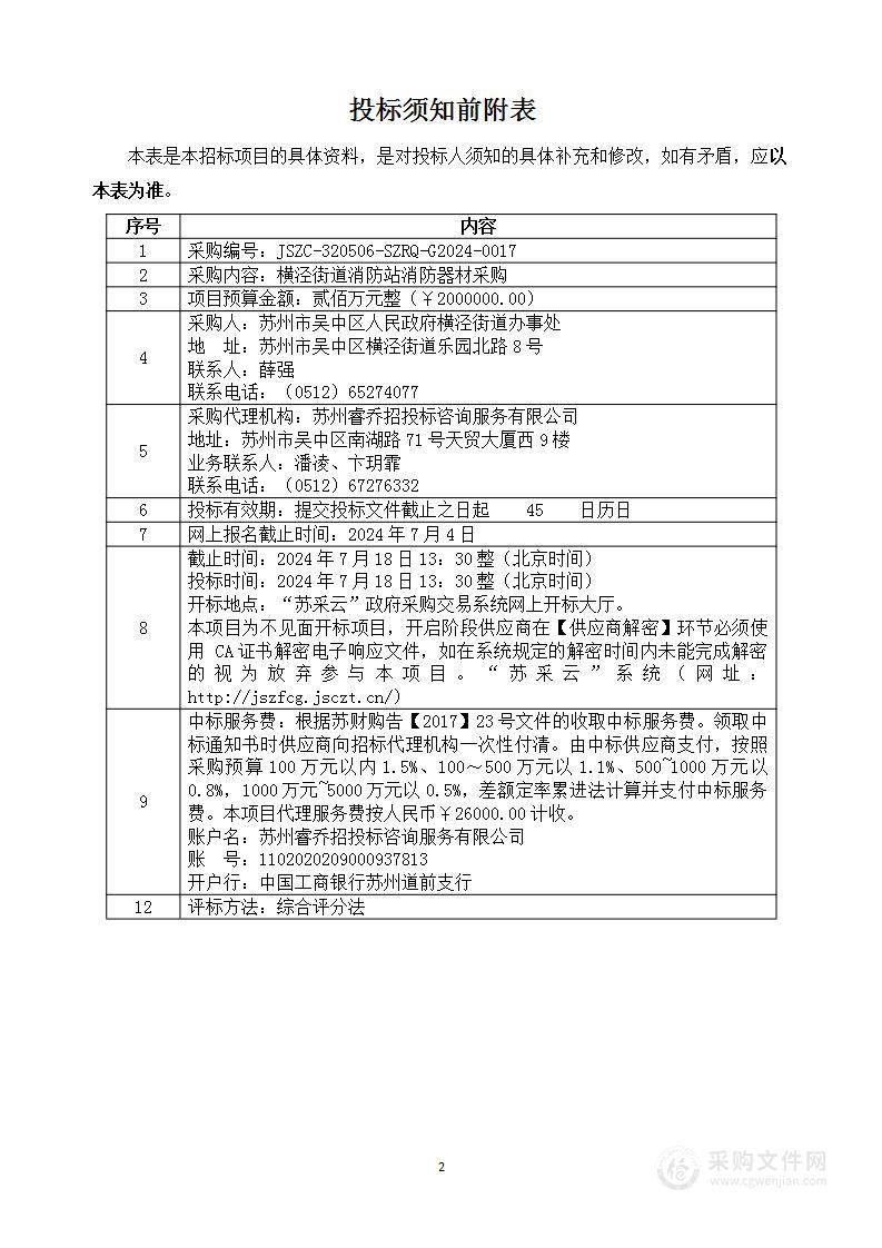 横泾街道消防站消防器材采购