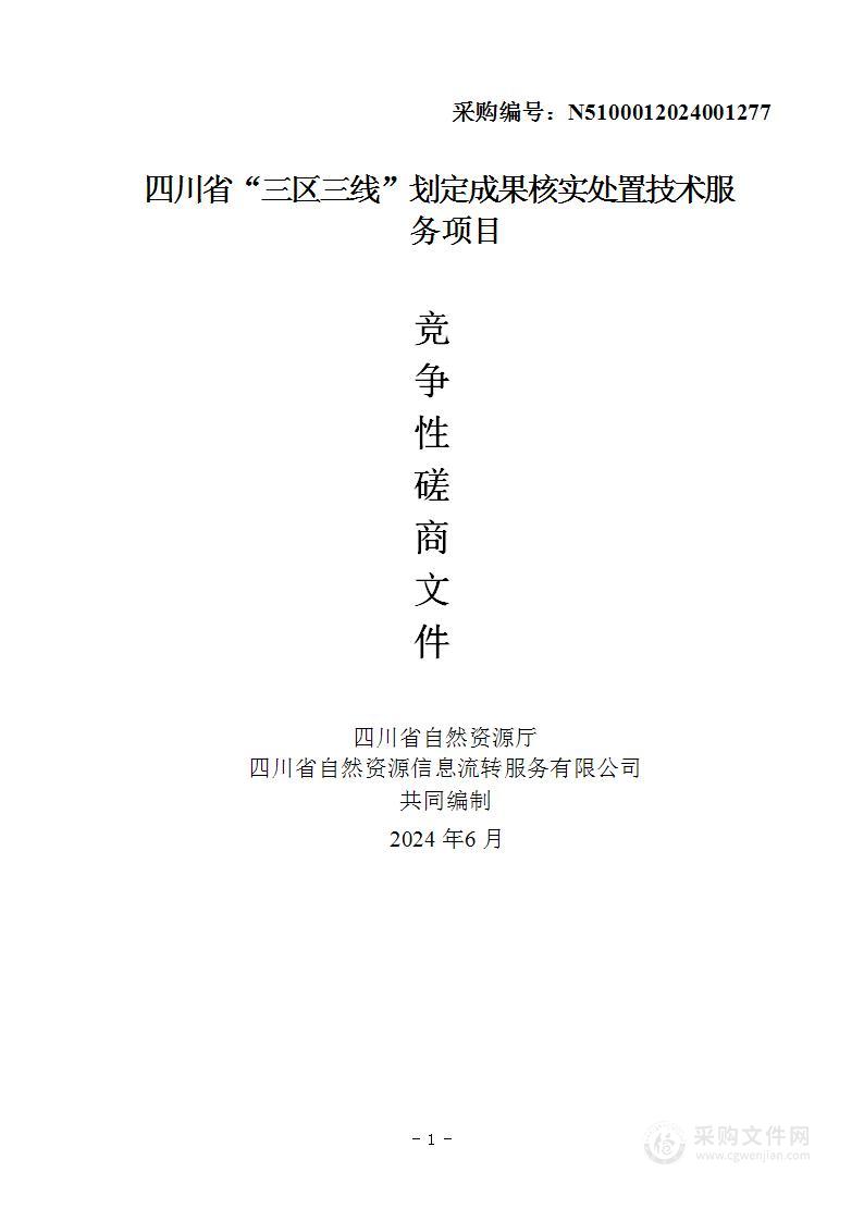 四川省“三区三线”划定成果核实处置技术服务