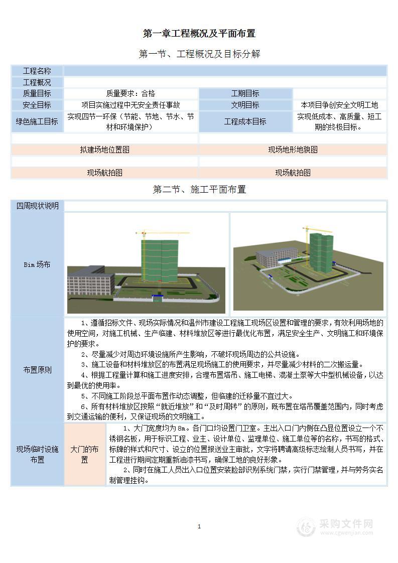 某房建工程项目投标方案（图文并茂）