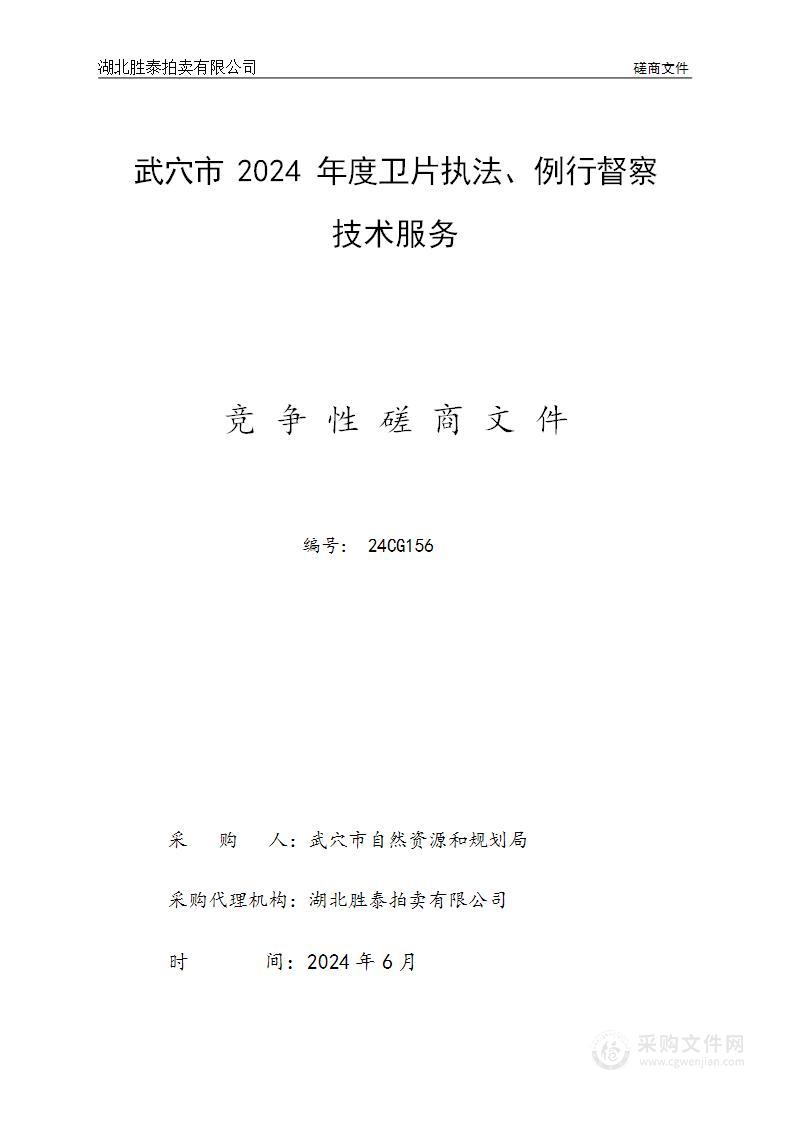 武穴市2024年度卫片执法、例行督察技术服务