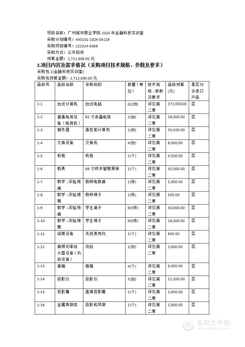 广州城市职业学院2024年金融科技实训室