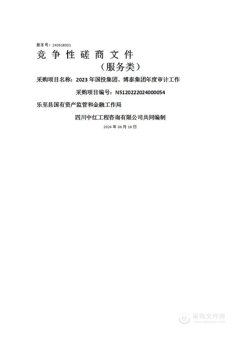 2023年国投集团、博泰集团年度审计工作