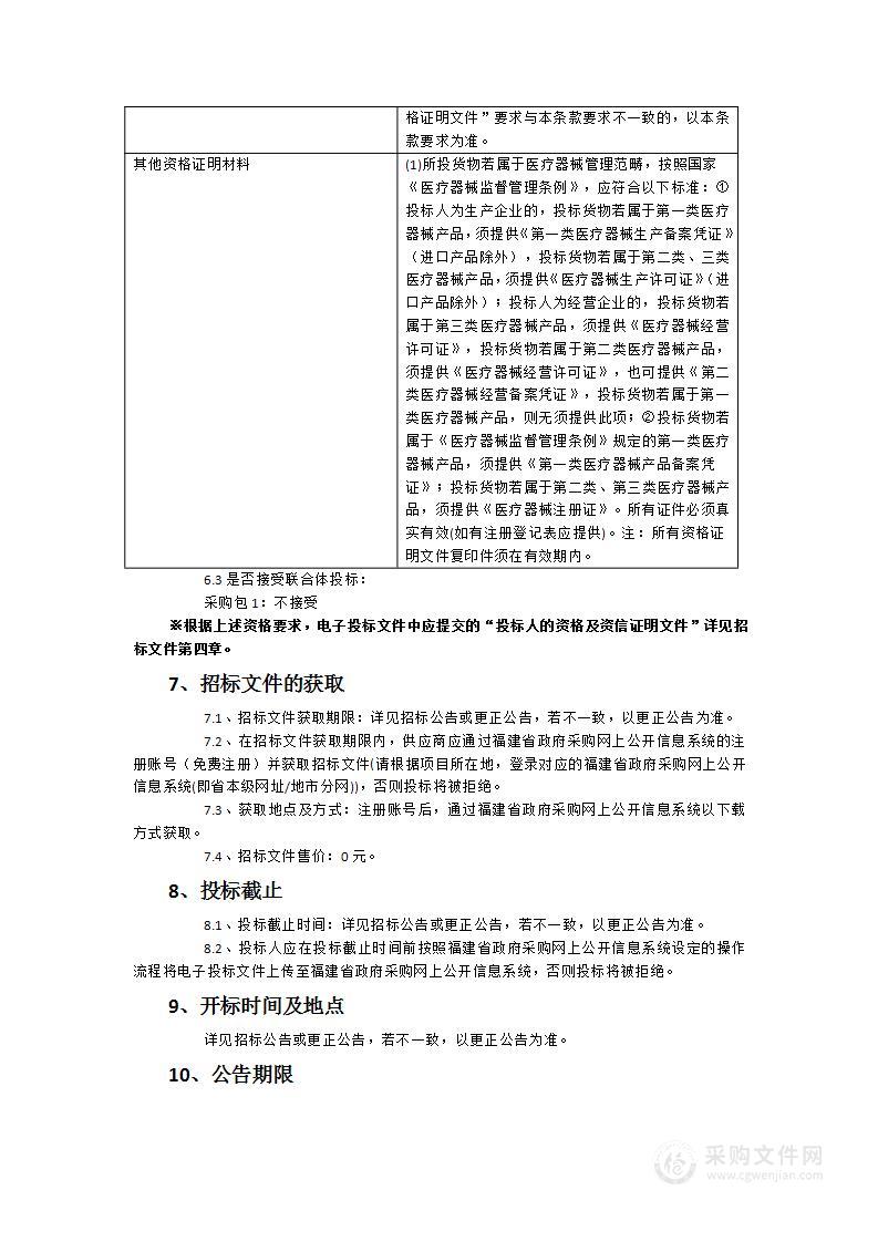 福州市长乐区卫生补短板项目（妇幼保健院手术室设备、附件及变压器补充采购）