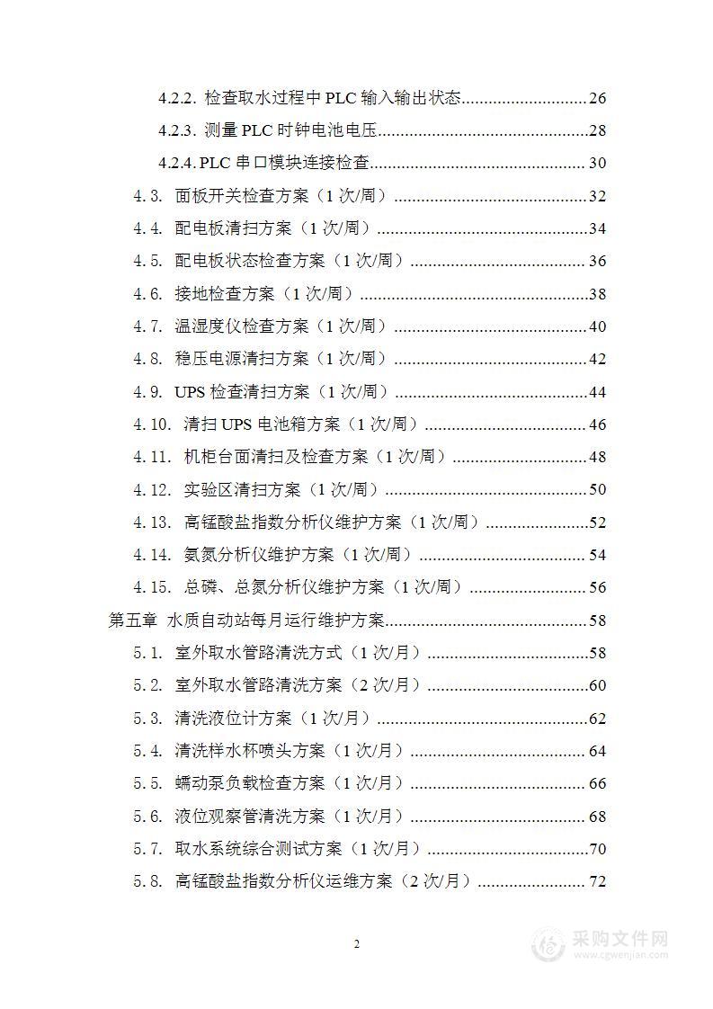 水源地水质自动监测站运维投标方案