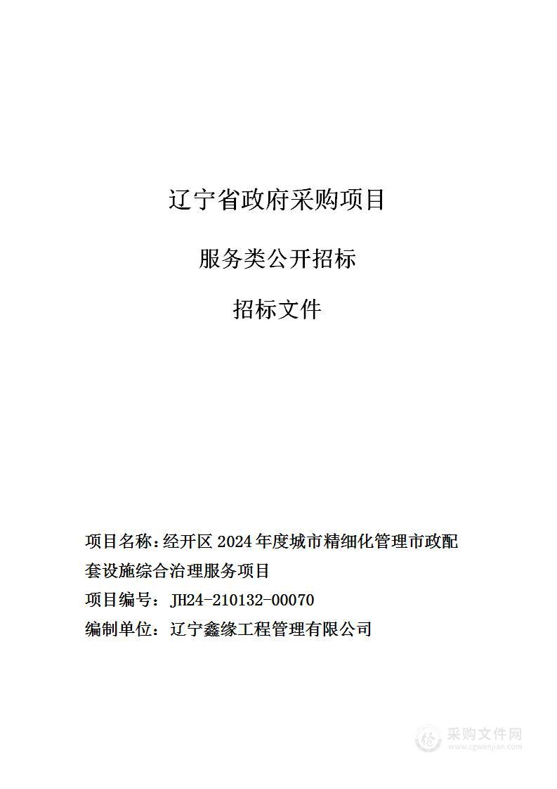 经开区2024年度城市精细化管理市政配套设施综合治理服务项目