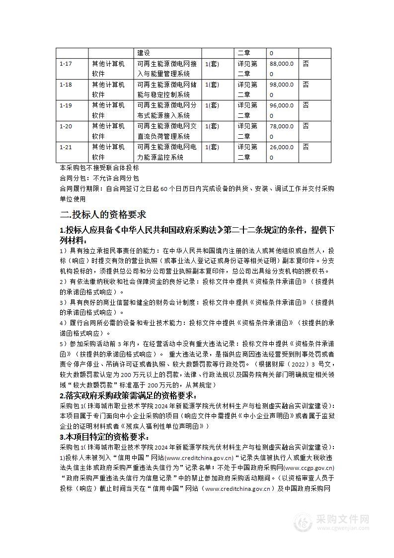 珠海城市职业技术学院2024年新能源学院光伏材料生产与检测虚实融合实训室建设