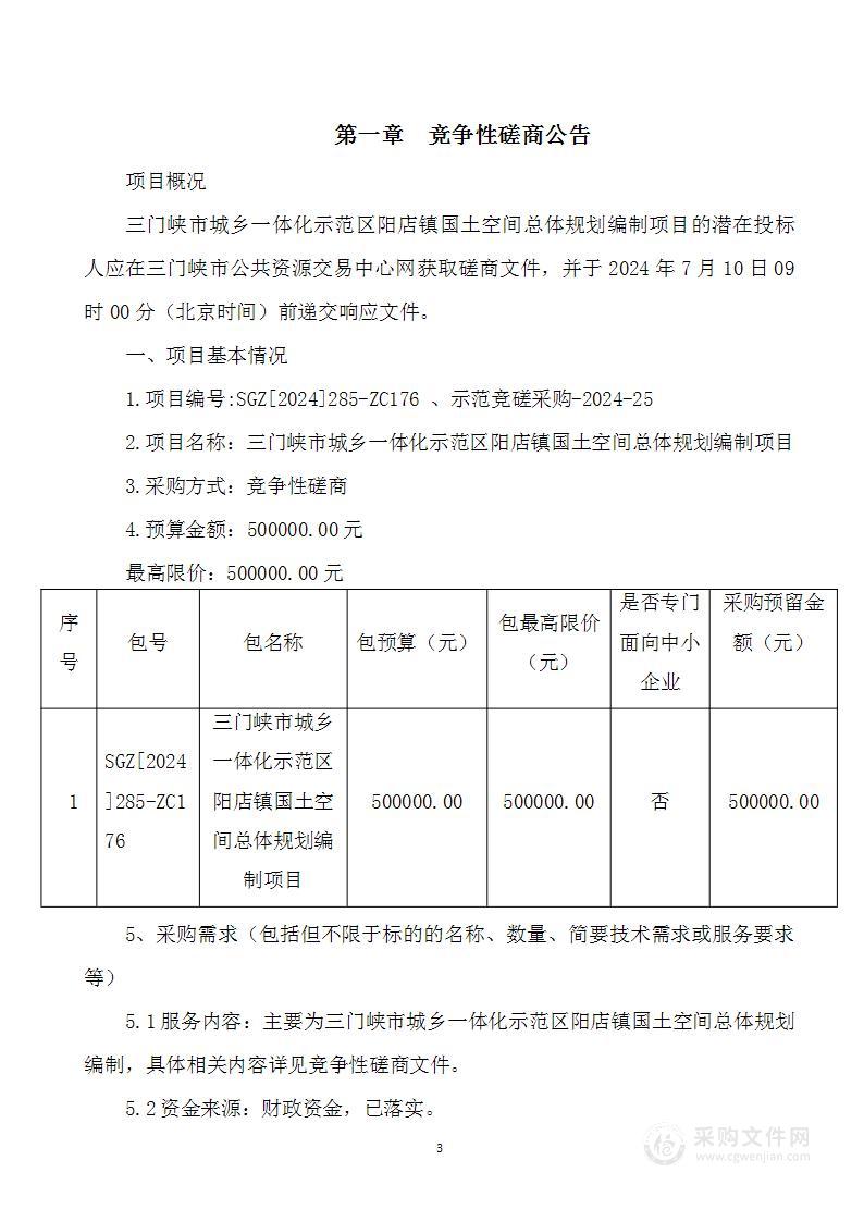 三门峡市城乡一体化示范区阳店镇国土空间总体规划编制项目