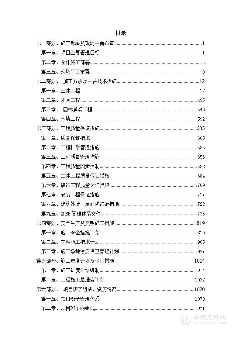 保障性租赁住房项目施工投标方案