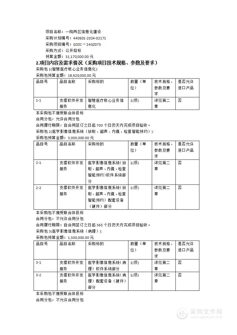 一院两区信息化建设