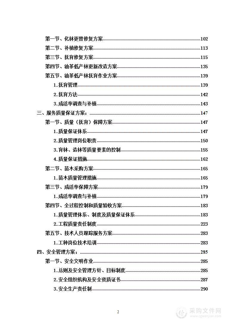 国土绿化试点示范项目投标方案