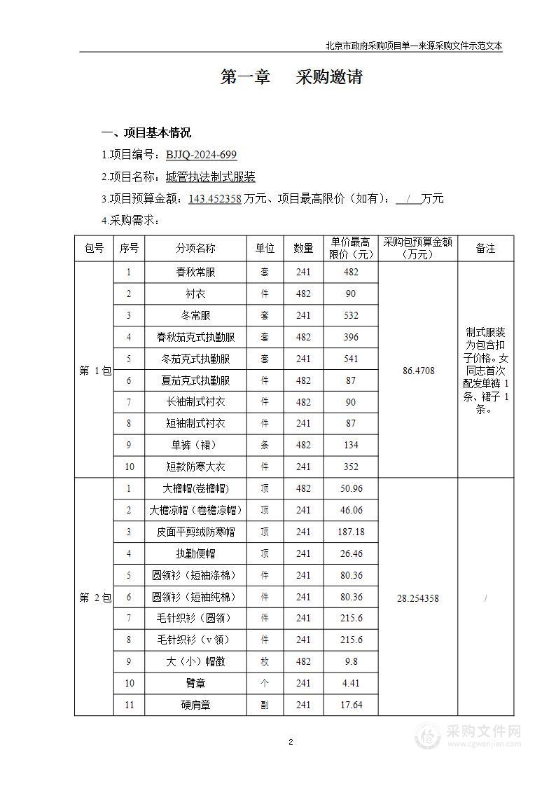 城管执法制式服装