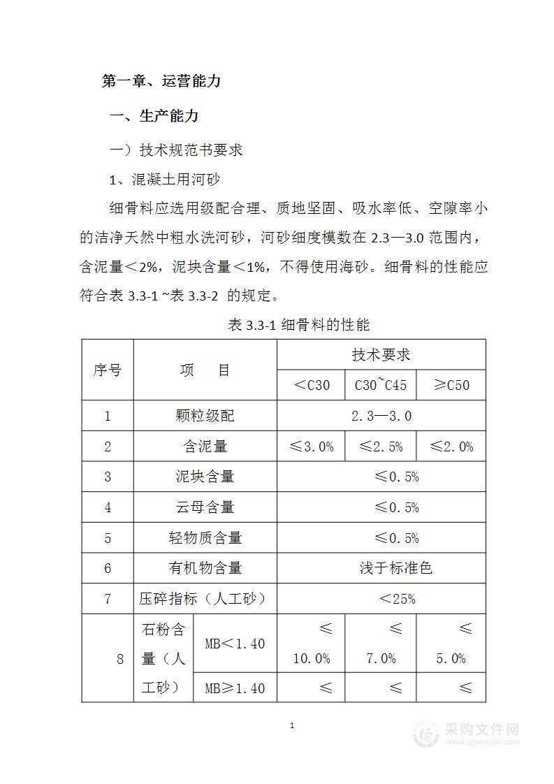 河砂、碎石集中采购投标方案