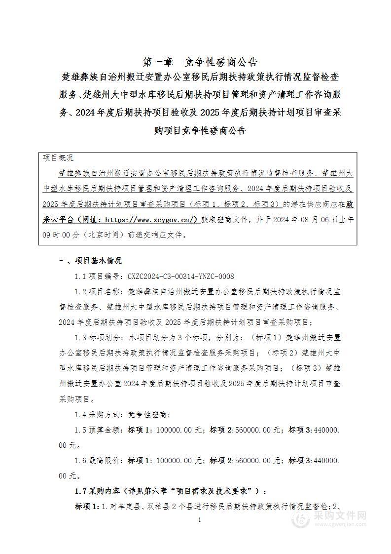 2024年度后期扶持项目验收、2025年度后期扶持计划项目审查、后期扶持政策执行情况监督检查