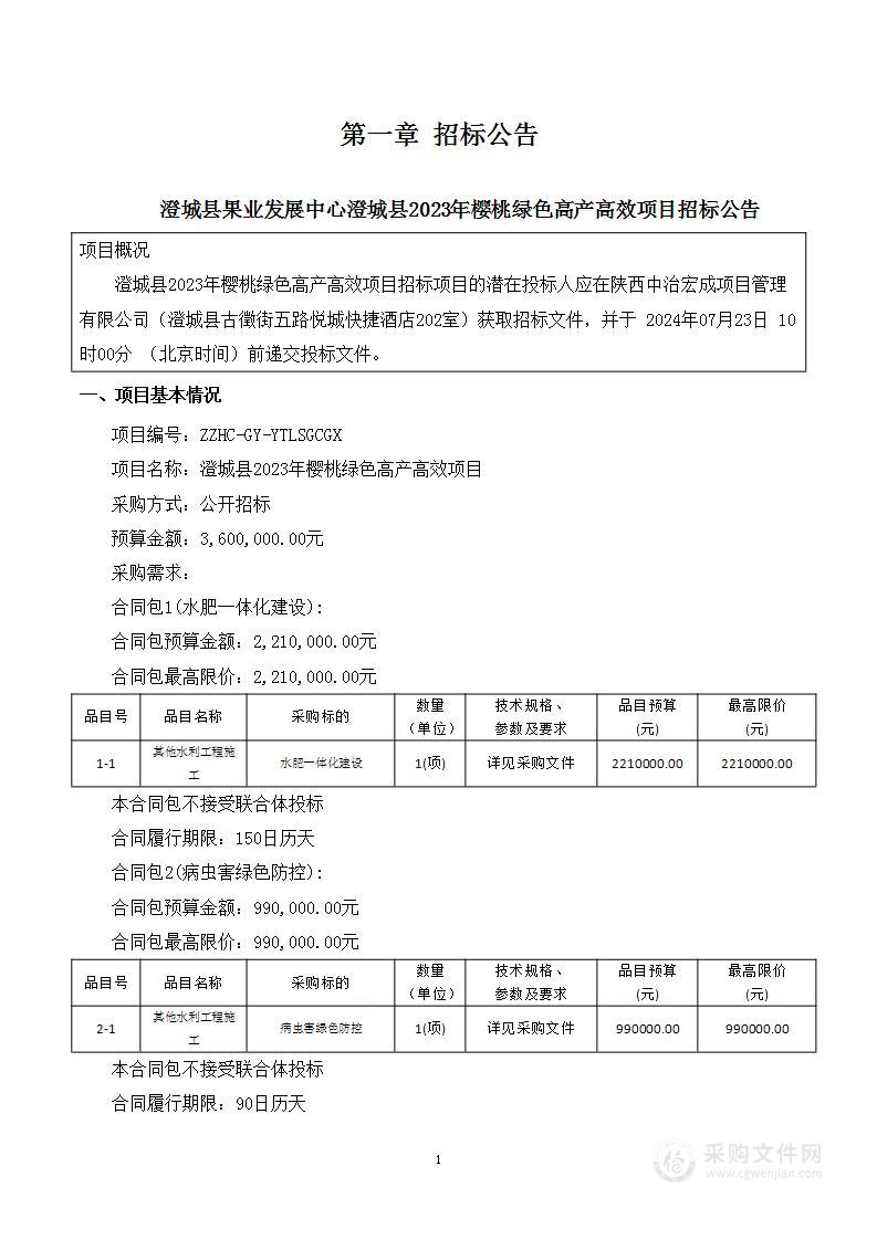 澄城县2023年樱桃绿色高产高效项目-土壤有机质提升