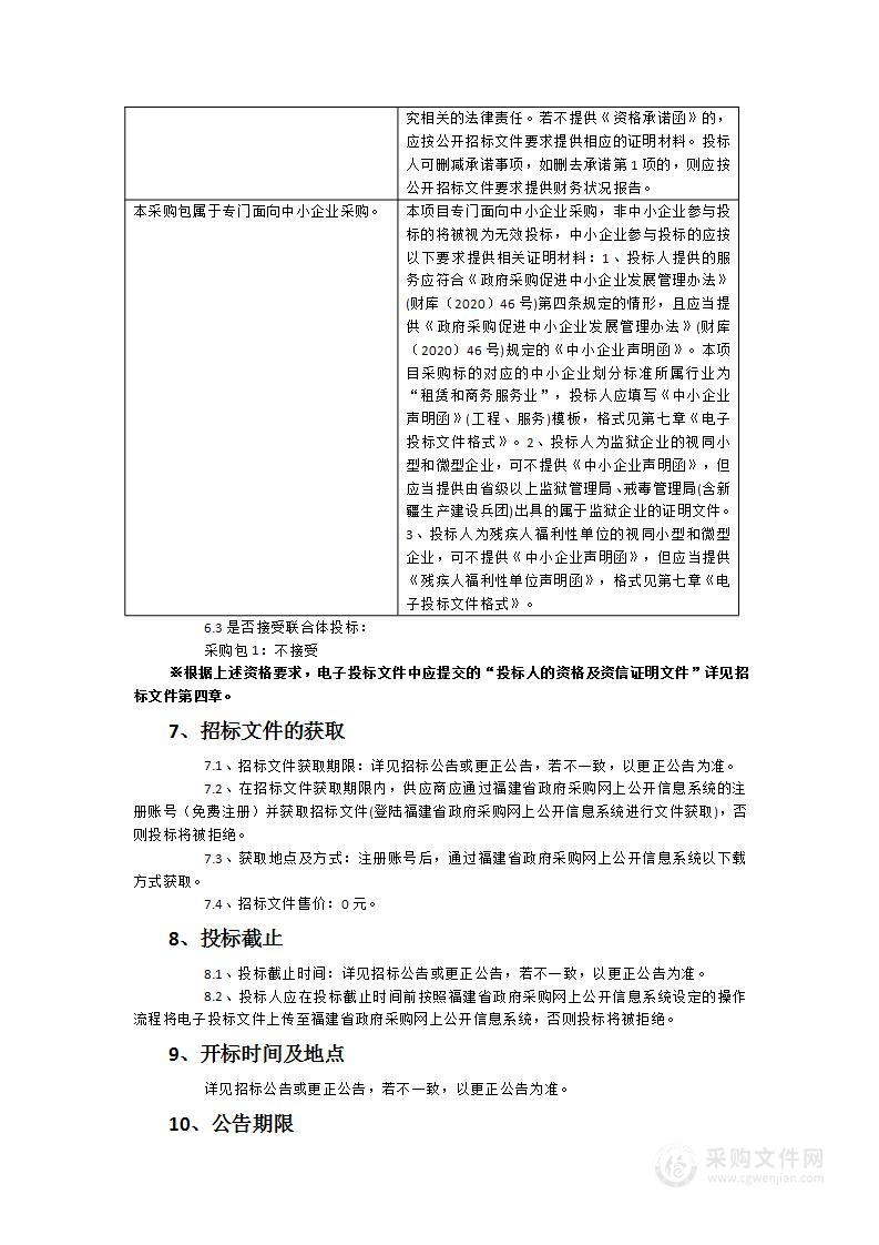 福州商贸职业中专学校校园保安服务采购项目