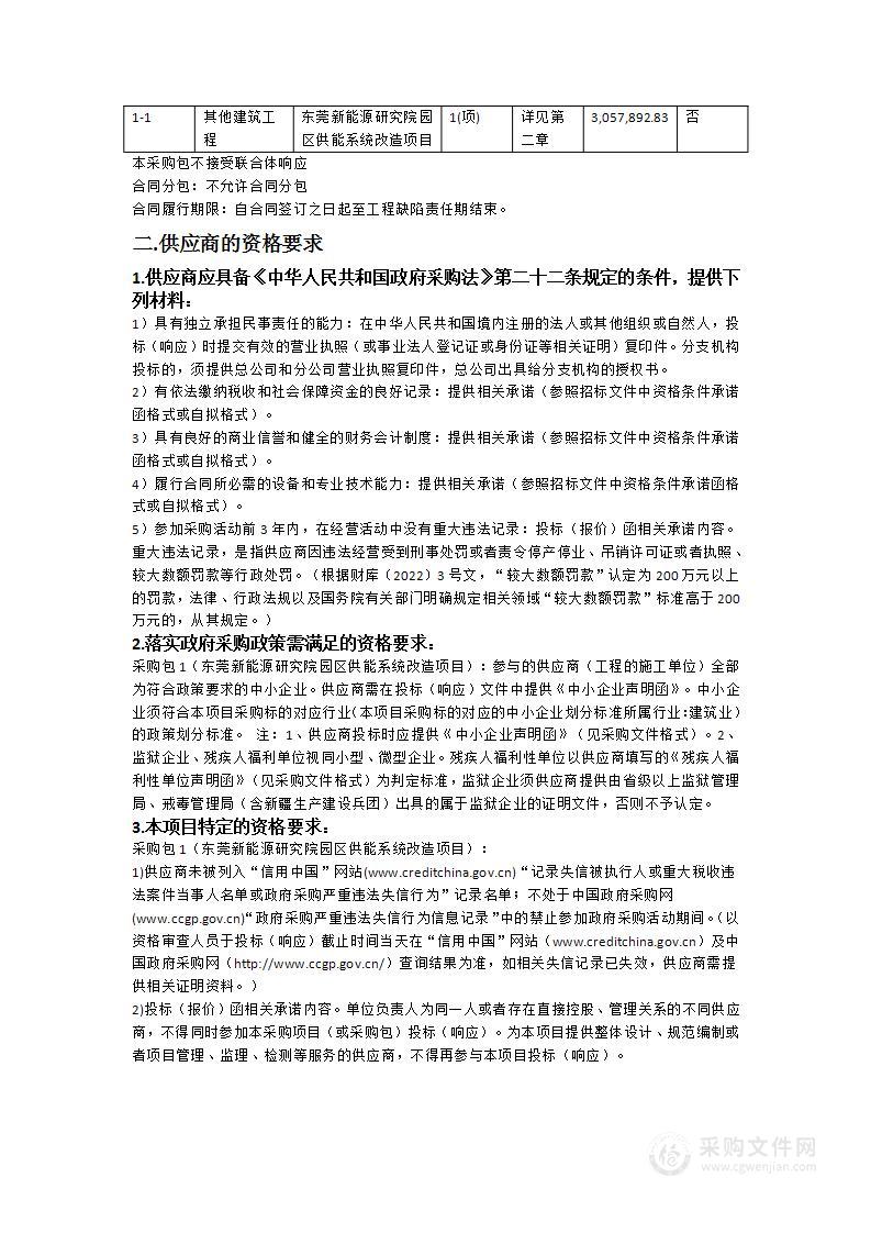 东莞新能源研究院园区供能系统改造项目