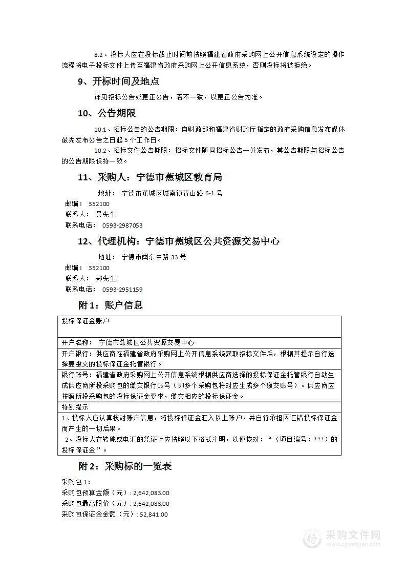 蕉城区教育局2024年班班通设备货物类采购项目