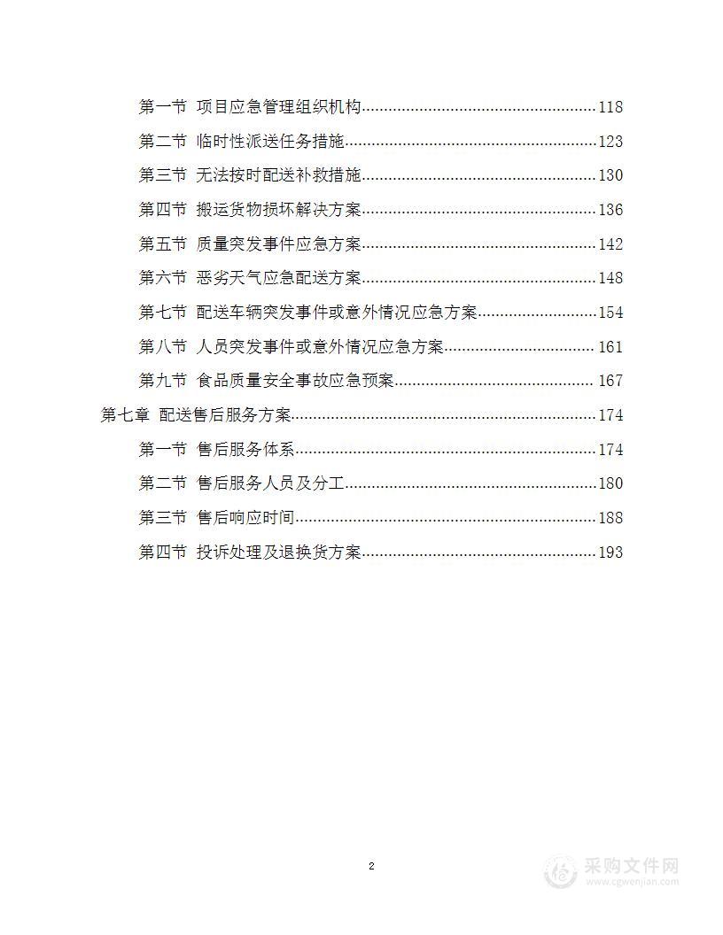 单位食堂食材采购及配送项目投标方案