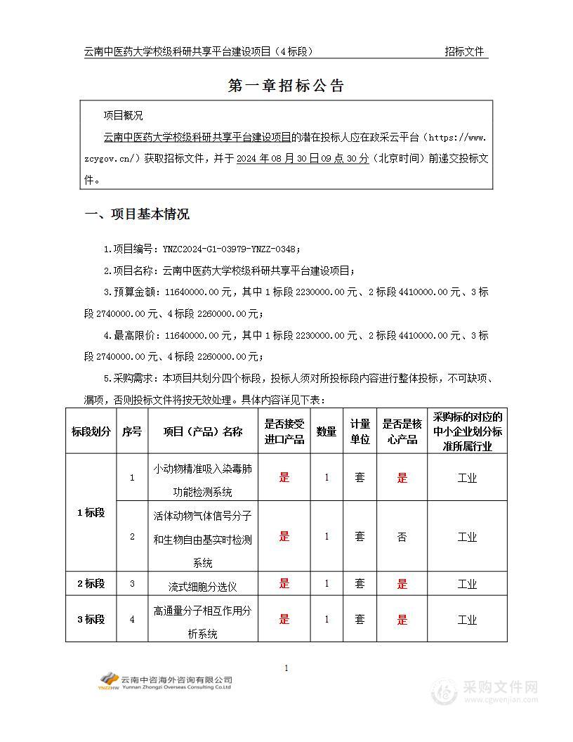 云南中医药大学校级科研共享平台建设项目（4标段）