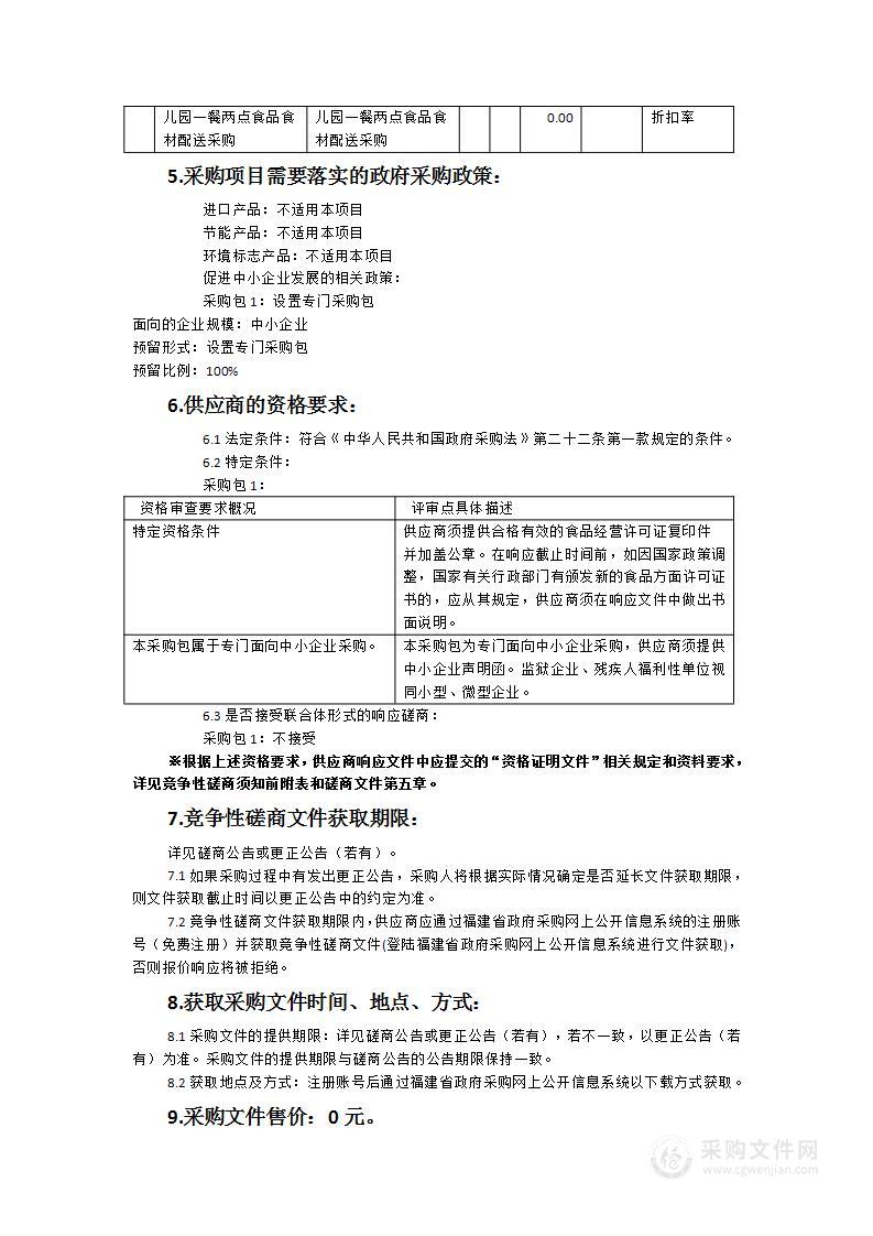 漳浦县前亭中心学校2024-2025学年食堂食材配送采购项目