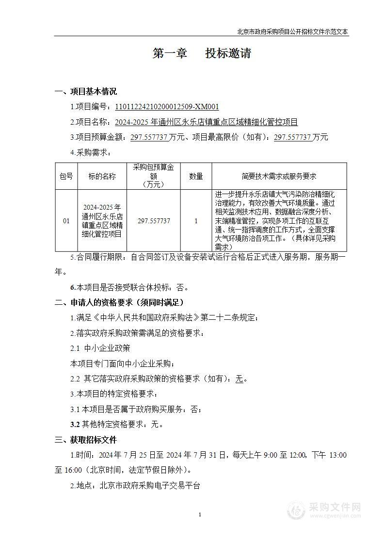 2024-2025年通州区永乐店镇重点区域精细化管控项目