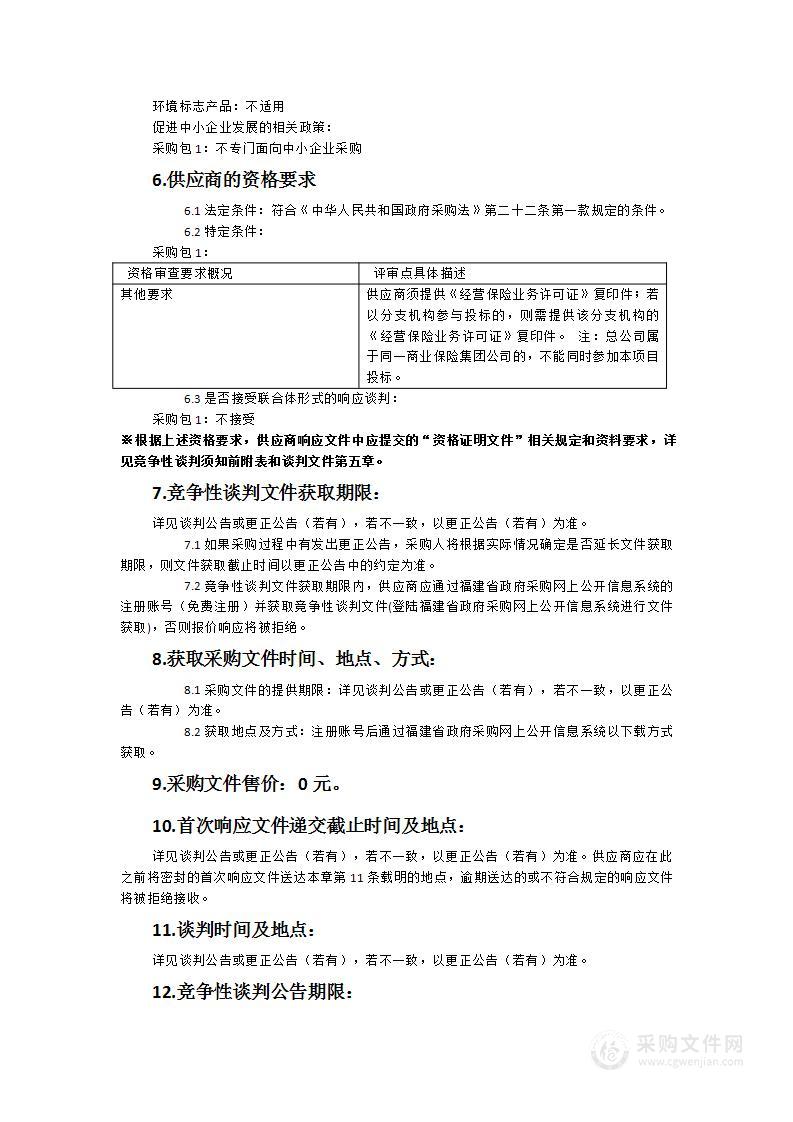 宁德市公安局2024年在职人员及辅警商业补充保险项目