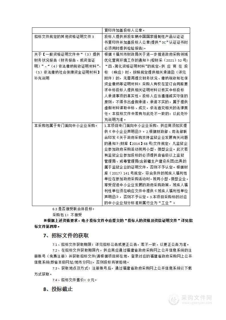 福州市中医院公务用车购置-巡诊车