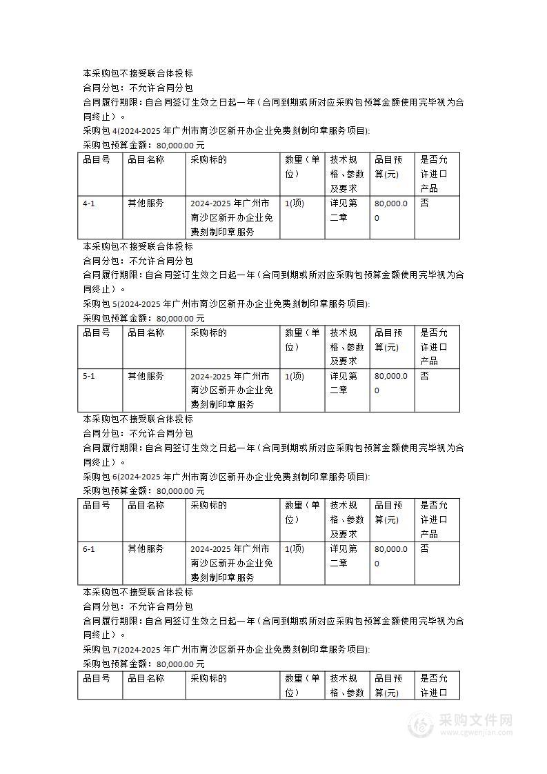 2024-2025年广州市南沙区新开办企业免费刻制印章服务项目