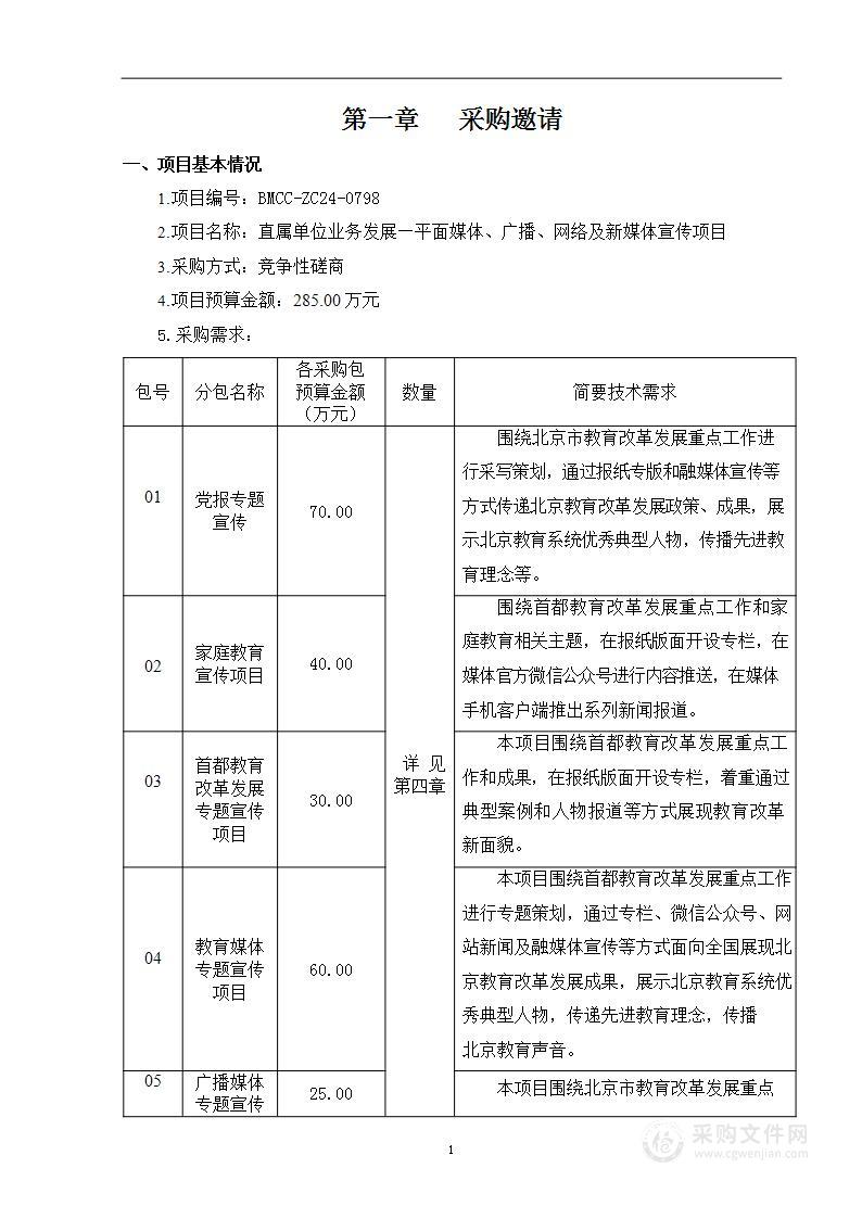 直属单位业务发展-平面媒体、广播、网络及新媒体宣传项目