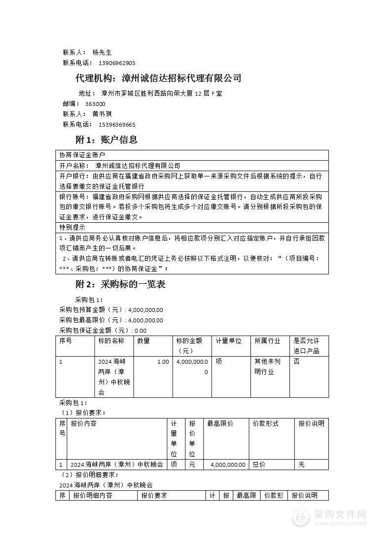 2024海峡两岸（漳州）中秋晚会