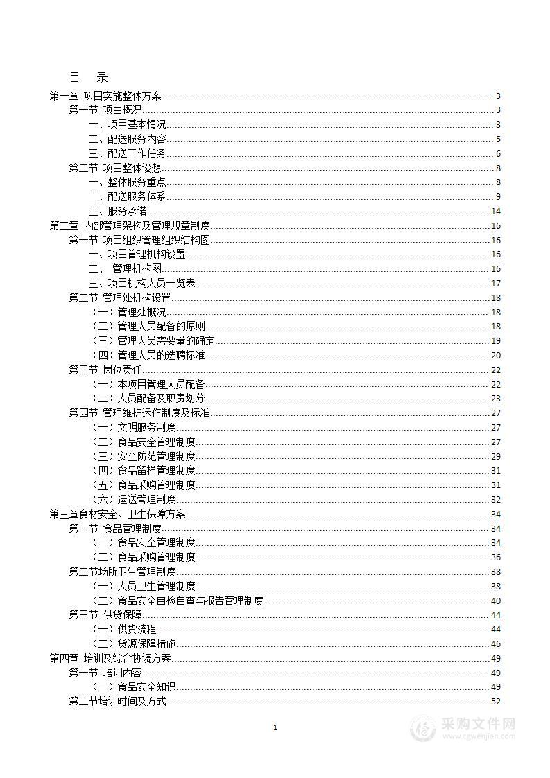 食堂原材料采购投标方案