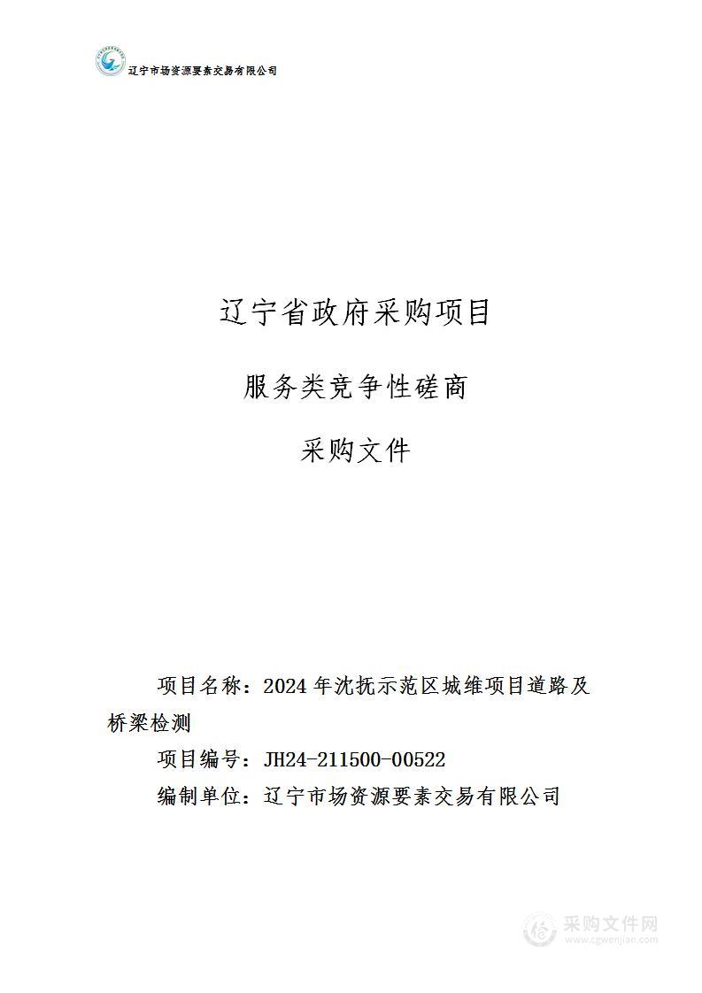 2024年沈抚示范区城维项目道路及桥梁检测