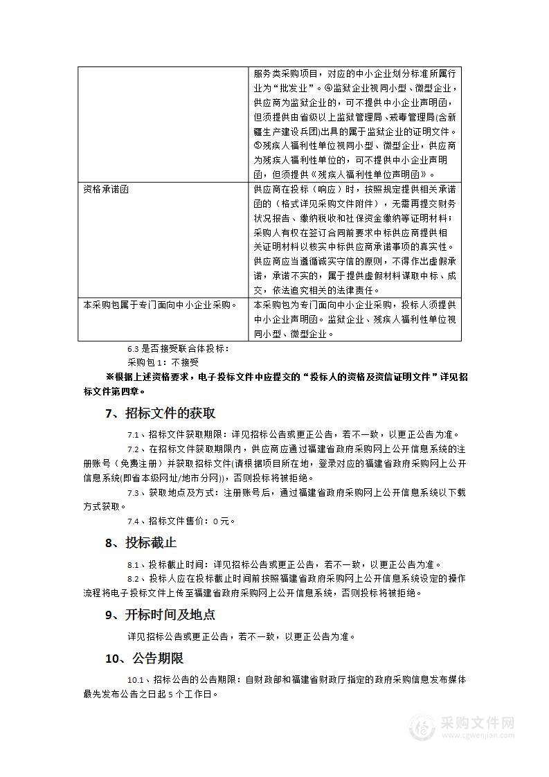 闽侯县竹岐小学学区食堂菜品采购项目