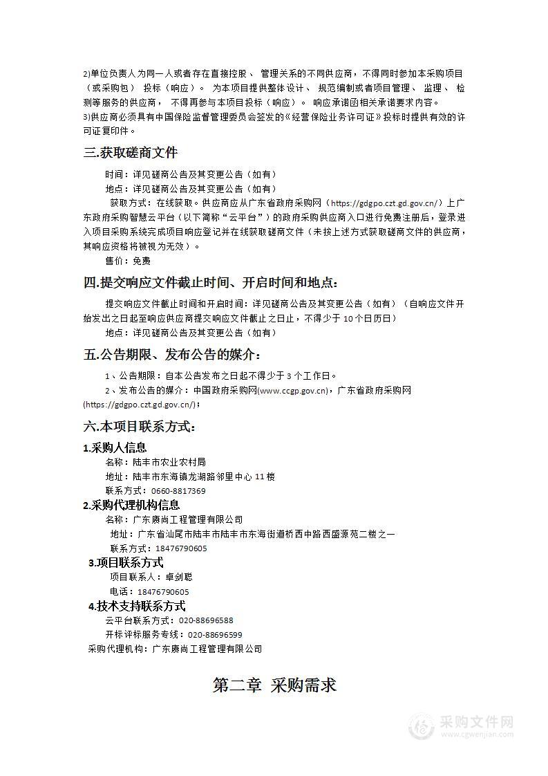 2024年陆丰市原建档立卡贫困人口返贫监测户购买“防返贫”商业保险