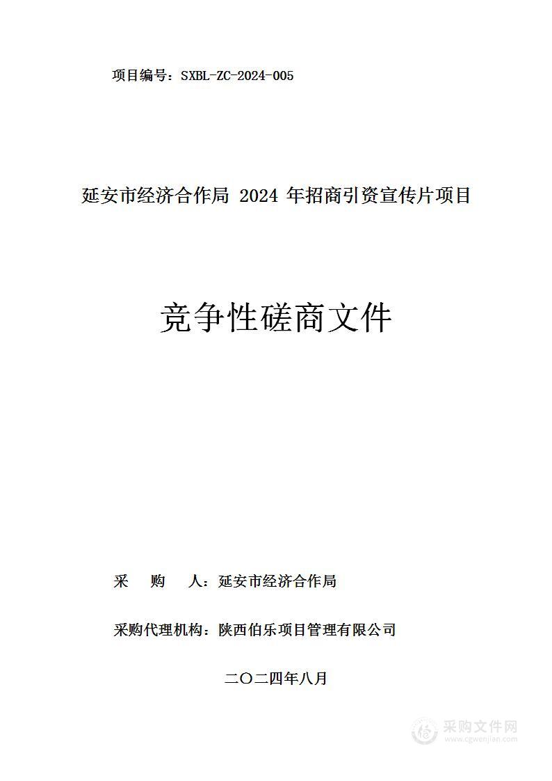 2024年招商引资宣传片采购项目