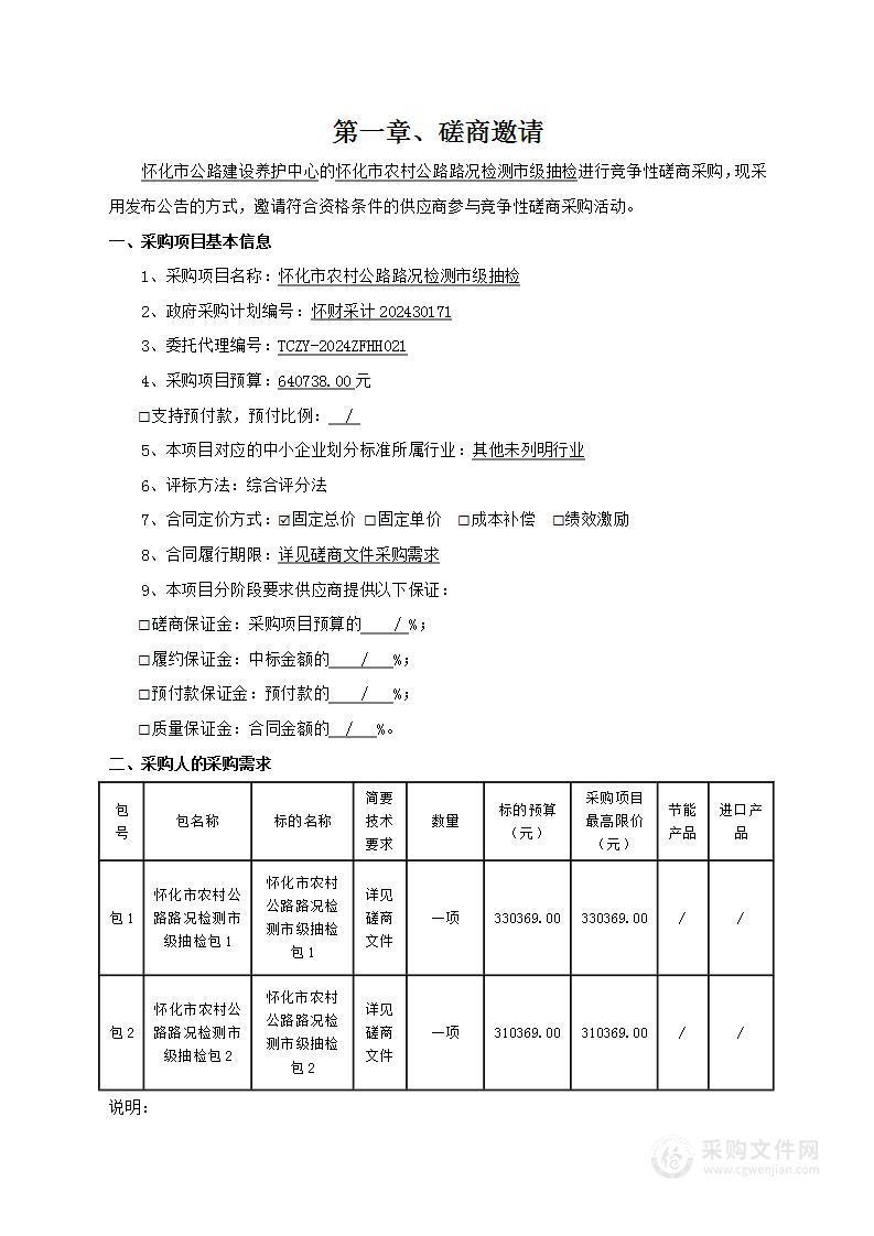 怀化市农村公路路况检测市级抽检