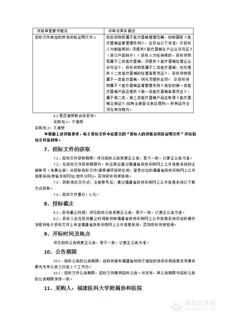 福建医科大学附属协和医院病房护理设备一批采购项目