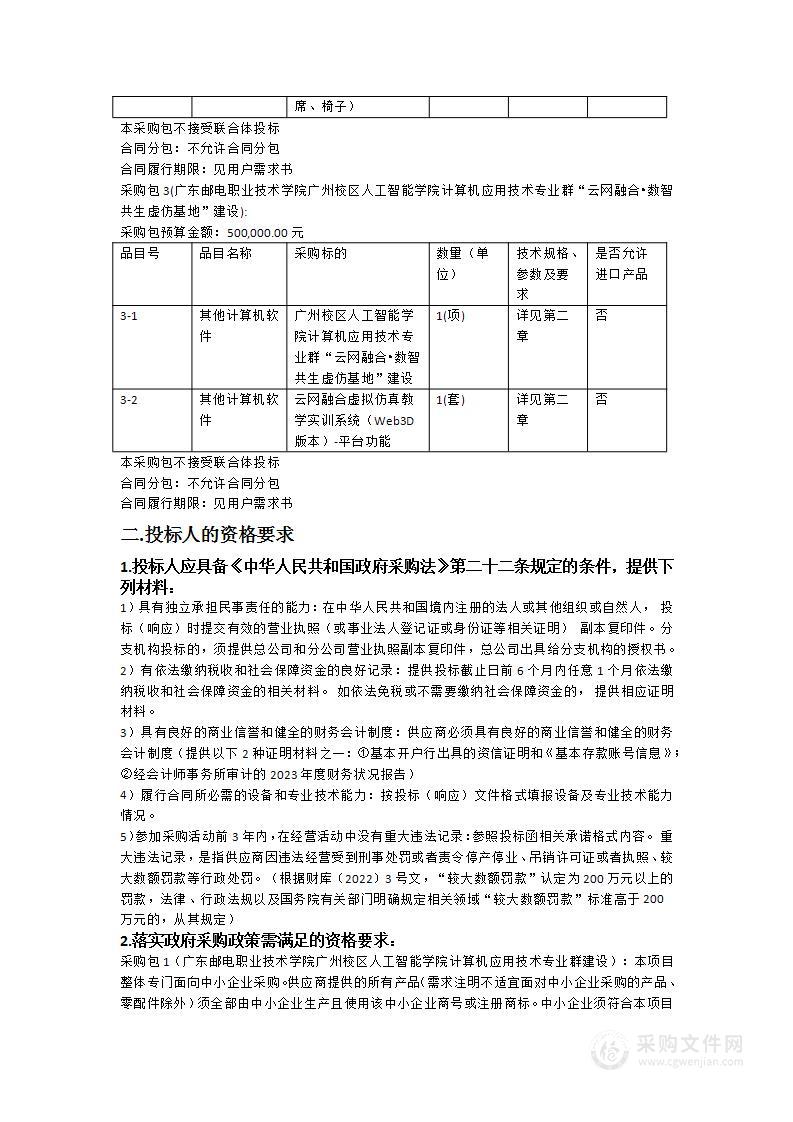 广东邮电职业技术学院2024年计算机应用技术专业群建设项目