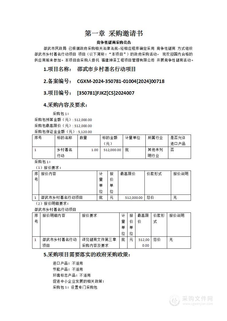 邵武市乡村著名行动项目